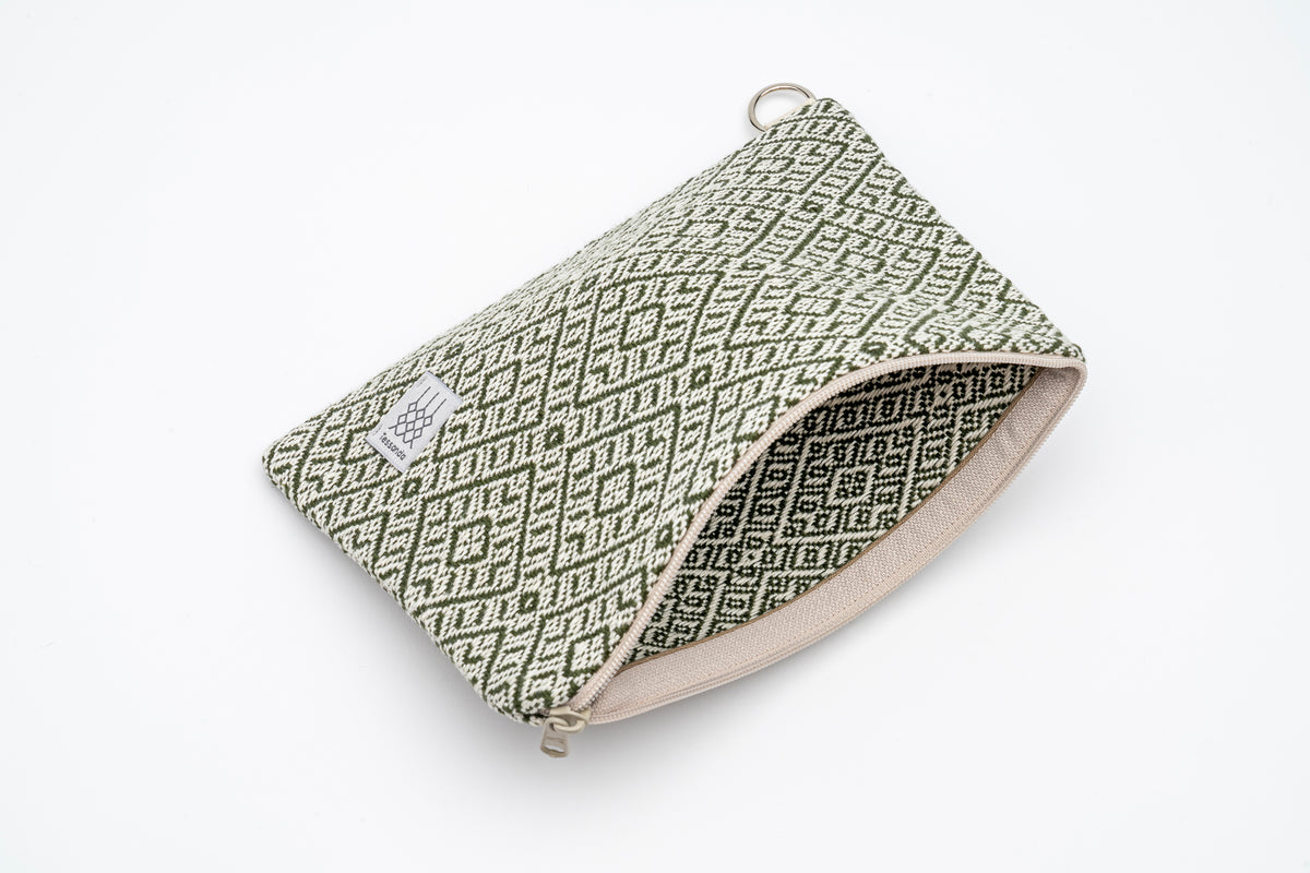 Allegra - Handytäschlein - Rohweiss-Olive