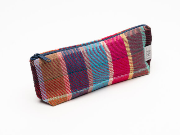 Brida – Etui mit Boden Karo Rot