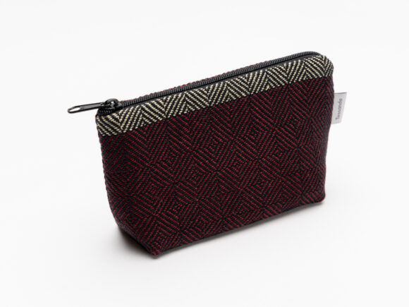 Flavia – Etui mit Boden Schwarz-Bordeaux