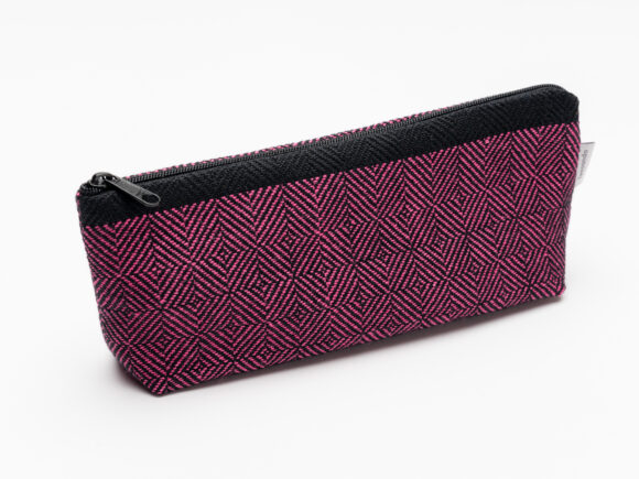 Flora – Etui mit Boden Schwarz-Pink