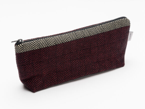 Flora – Etui mit Boden Schwarz-Bordeaux